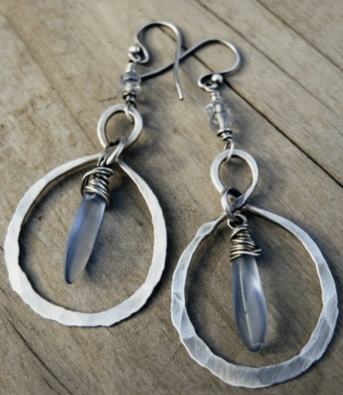 Crystal Hoop Dangle Earrings