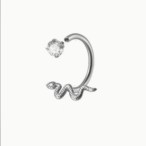 Snake Horseshoe Lip Ring