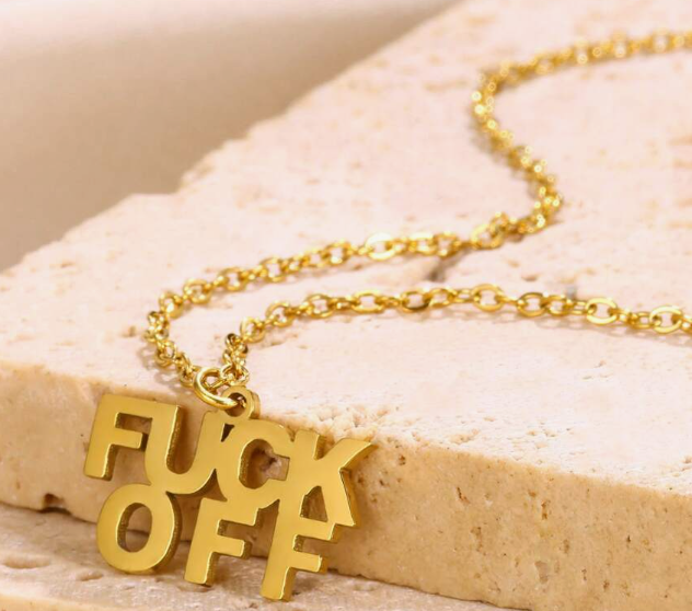 Fuck You Stainless Steel Anklet