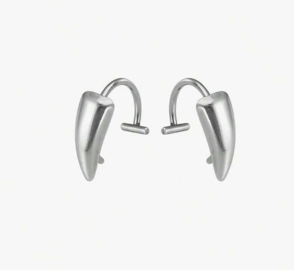 2pcs Exaggerated Gothic Style Stainless Steel Fake Lip Piercing
