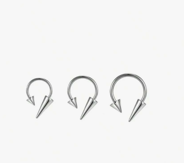 3Pcs Fashion Stainless Steel Septum Nose Ring For Woman Man
