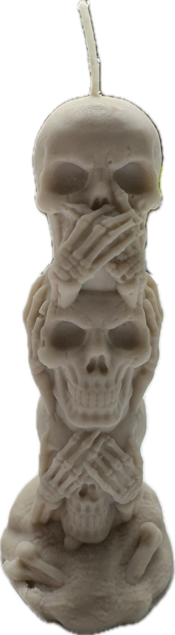 3 Skulls Hear, See and Speak No Evil Candle