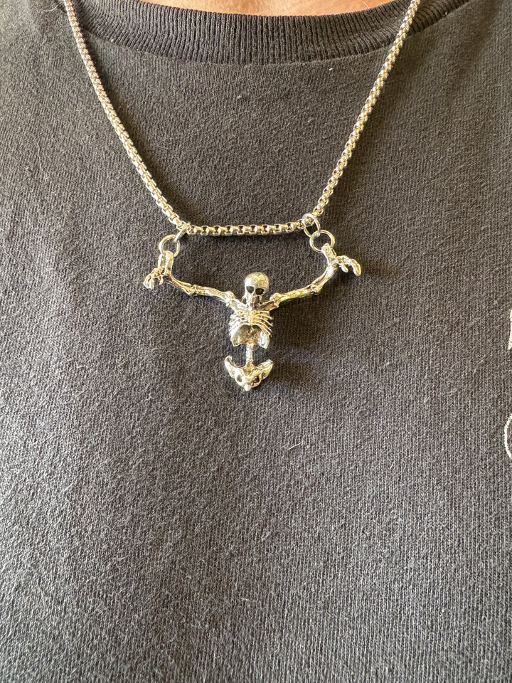 Legless Hanging Skeleton Necklace