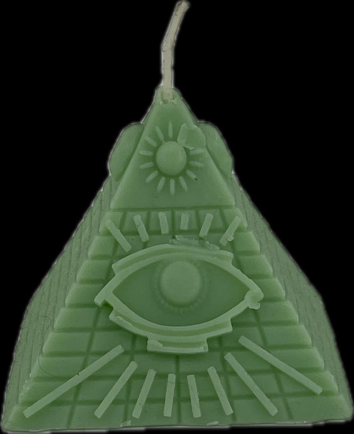 All Seeing Eye Pyramid Candle