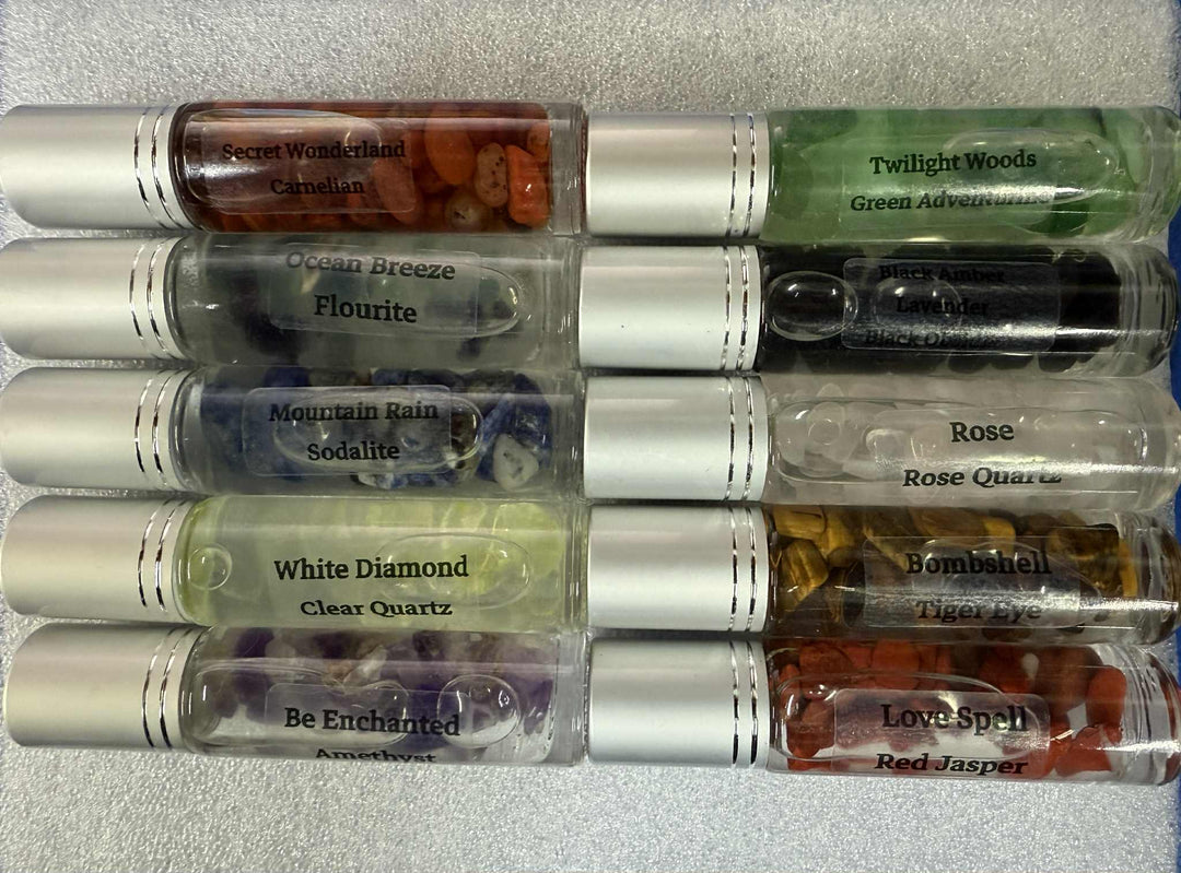 Natural Stone And Quartz Perfume Roller 10ml (10 Different Style)