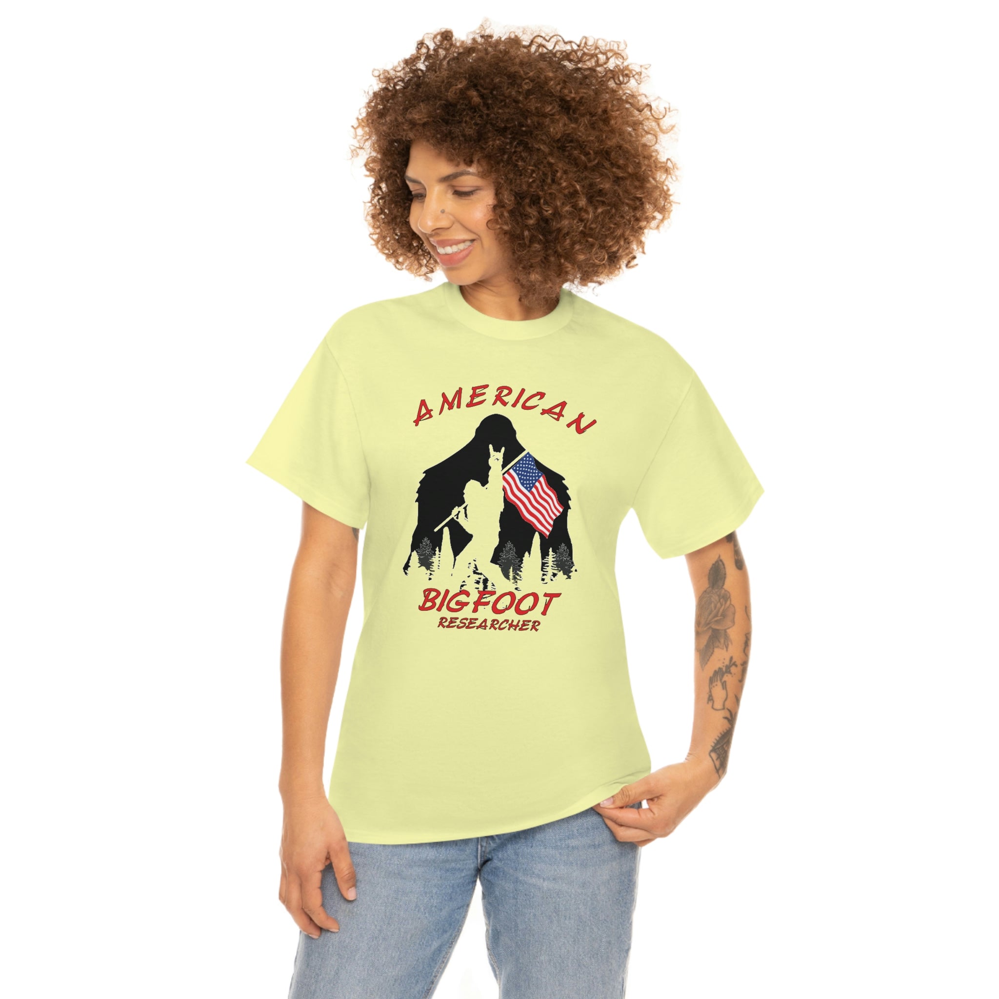 American Bigfoot Researcher - Unisex Heavy Cotton Tee