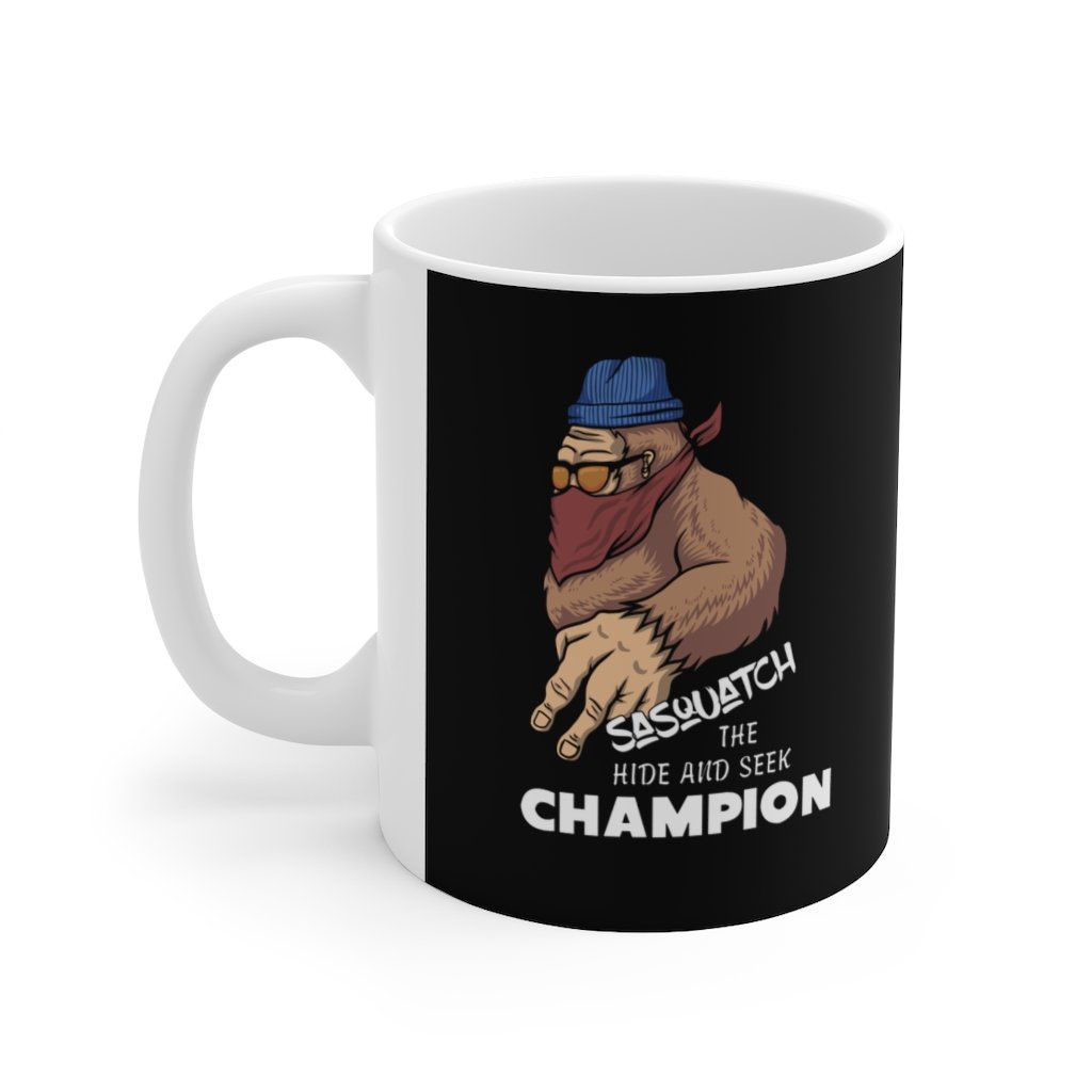 Sasquatch Hide Seek Champion Ceramic Mug 11oz
