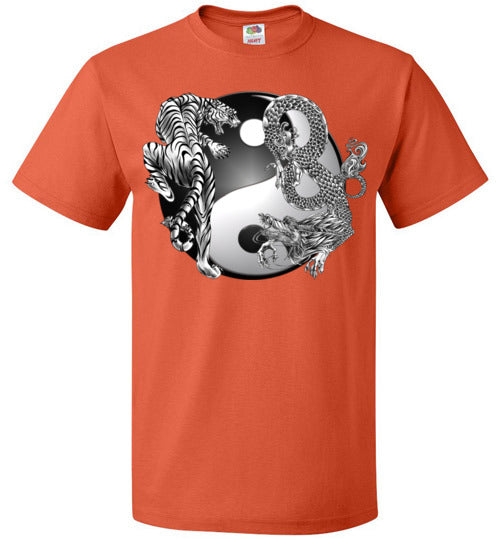 Yin Yang Tiger Gragon T-Shirt (Small-6XL)