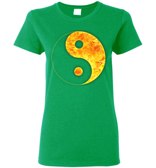 FIRE YIN YANG - Ladies T-Shirt (Small-2XL)