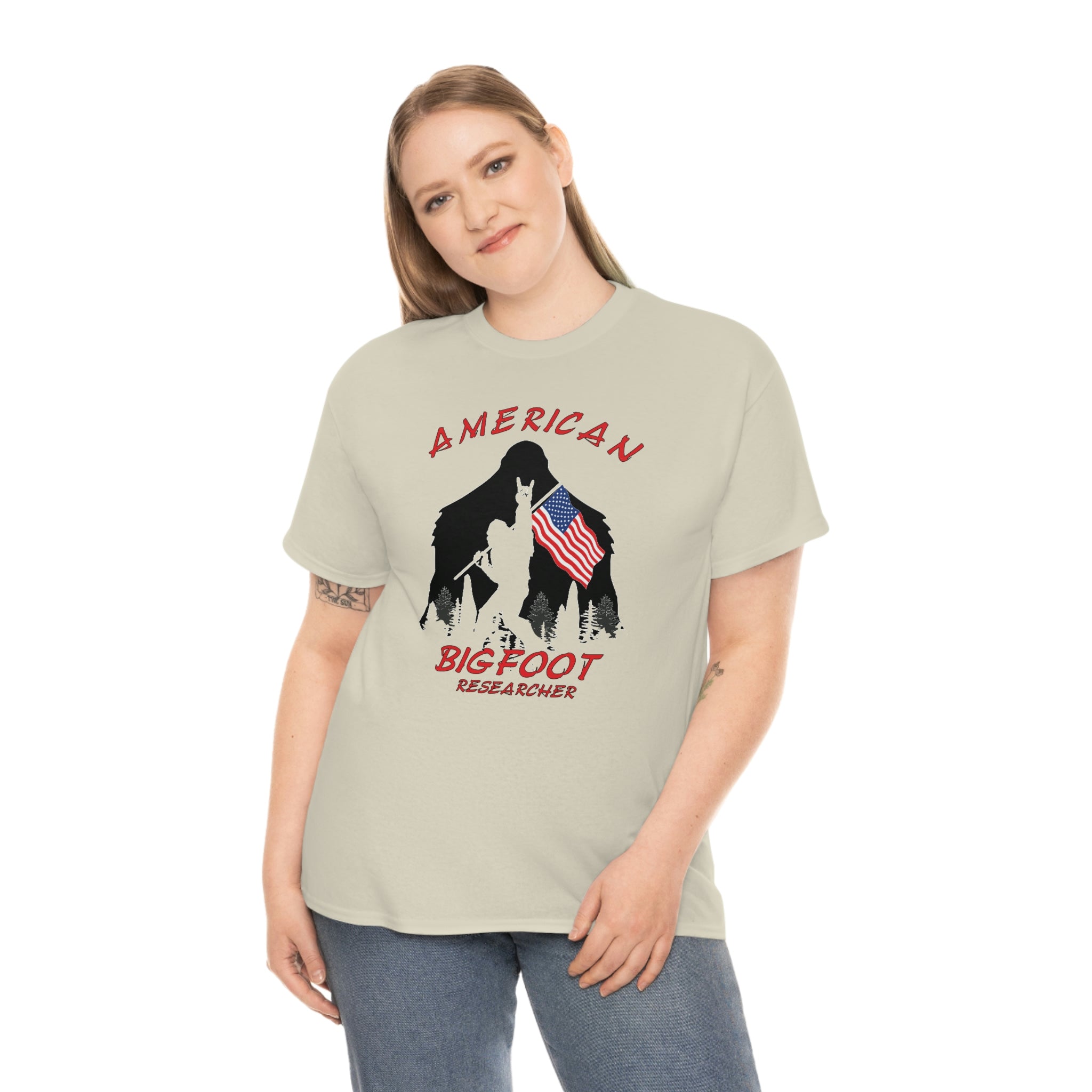 American Bigfoot Researcher - Unisex Heavy Cotton Tee