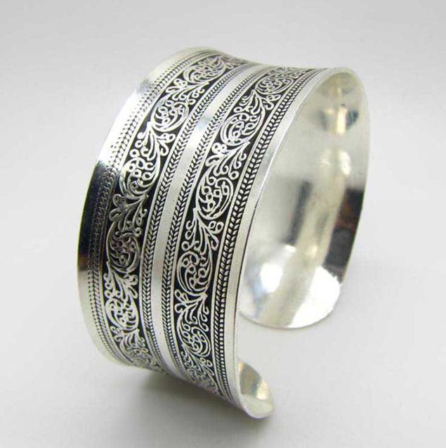 925 Tibetan Totem Bangle Bracelet