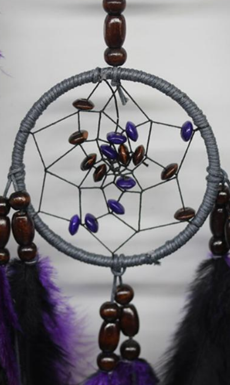 Purple Feather Dreamcatcher - Handmade