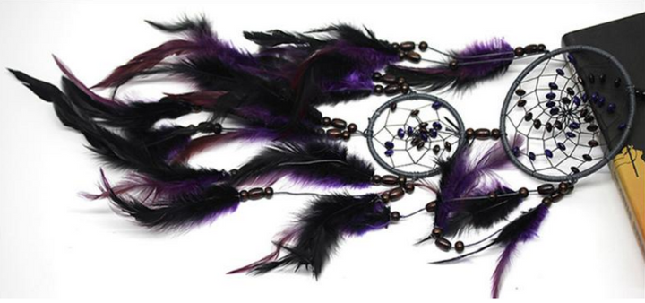 Purple Feather Dreamcatcher - Handmade
