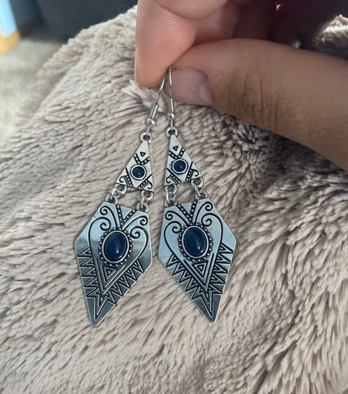 Southwestern Style Diamond Earrings