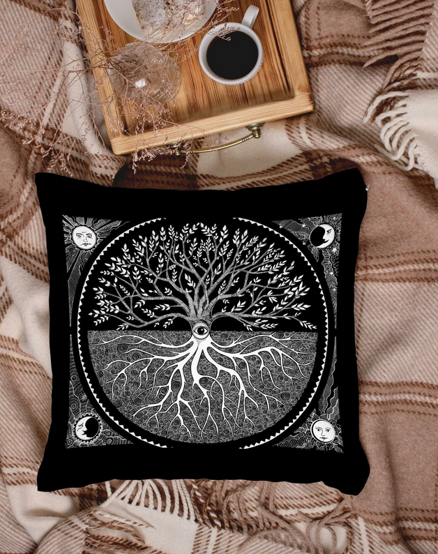 Comfy Tree Of Life Pillowcase (without pillow) 18 x 18