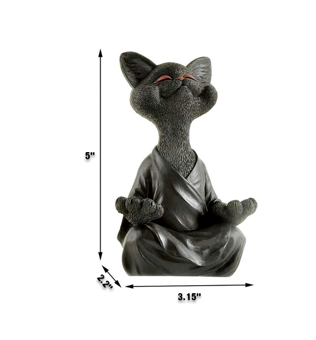 Buddha Cat Resin Figure