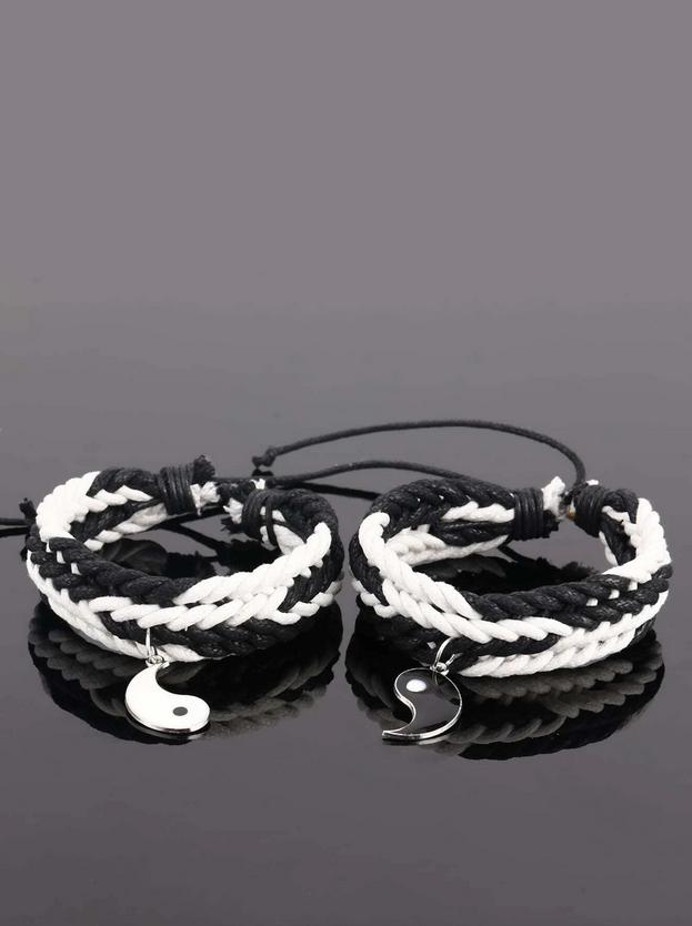 2pcs Yin & Yang Charm Bracelet