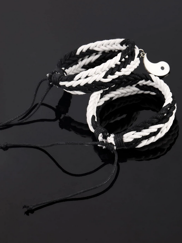 2pcs Yin & Yang Charm Bracelet