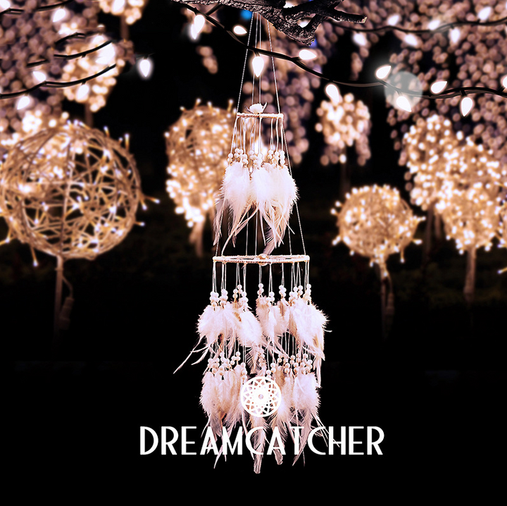 Hanging White Dreamcatcher (Dream Catcher)