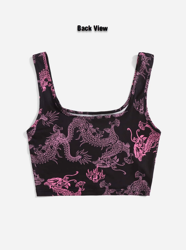 Chinese Dragon Crop Tee / Tank