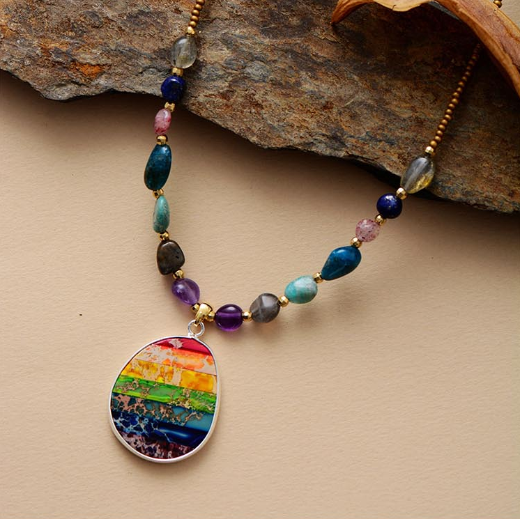 Bohemian 7 Chakra Pendant Necklace