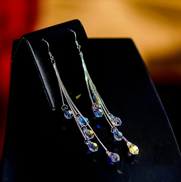Crystal Prism Dangle Earrings