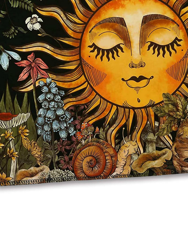 Wicca Themed Sun Wall Tapestry