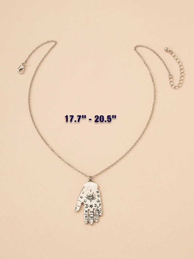 Hamsa Symbol Necklace (Gold or Silver)