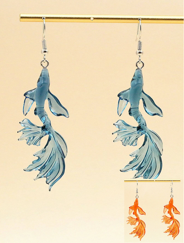 Butterfly Koi Earrings (Blue or Orange)