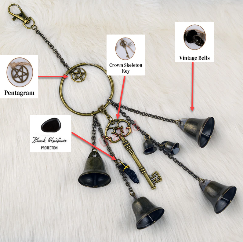 Hanging Witches Symbol Bells