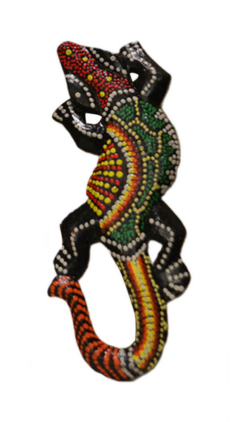 Handmade 12" Wood Wall Gecko