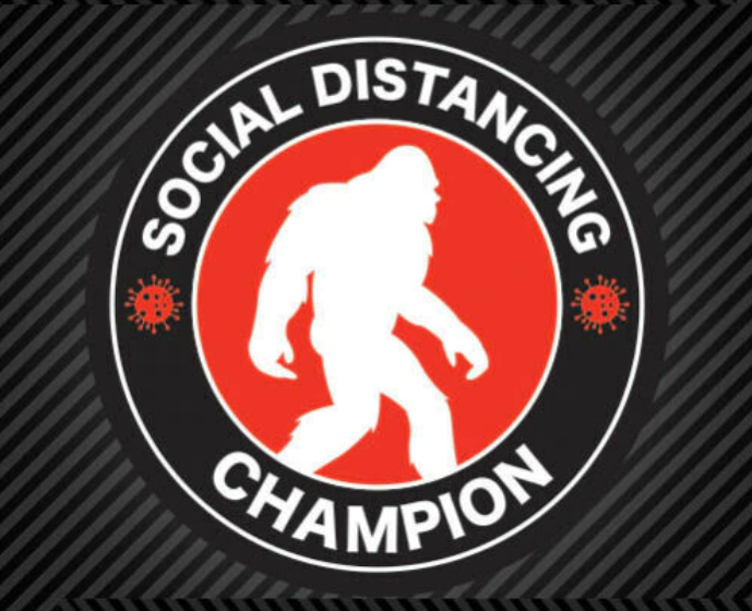 Bigfoot Social Distancing Champ Decal
