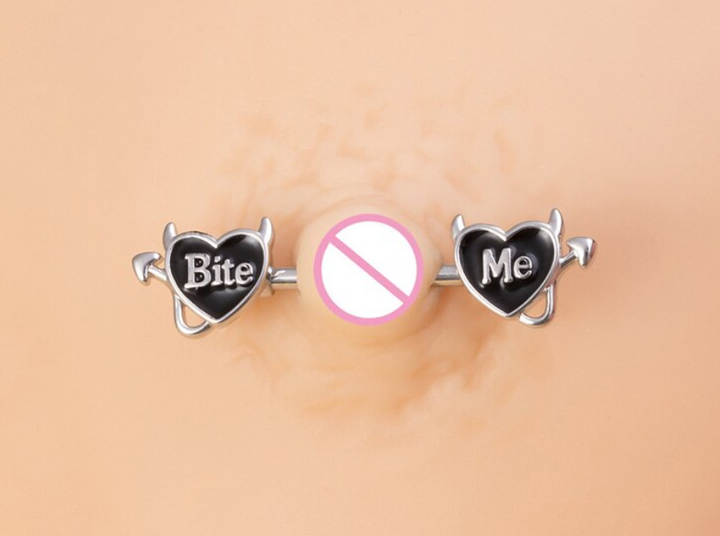 Devilish Bite Me Nipple Ring
