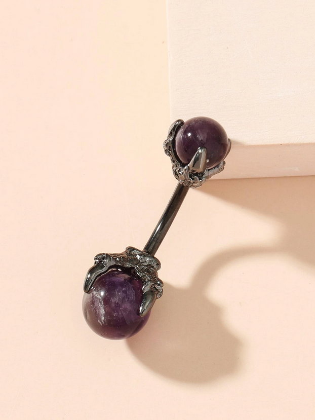 Purple Claw Naval Belly Ring