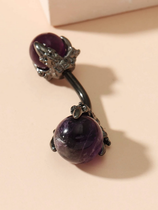 Purple Claw Naval Belly Ring