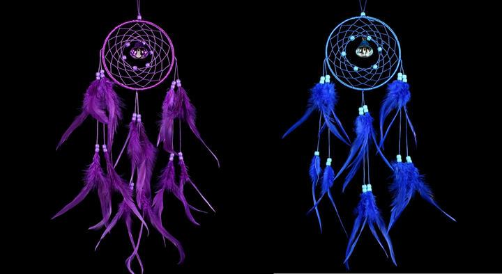 Purple or Blue Feather Dreamcatcher Type C - Handmade