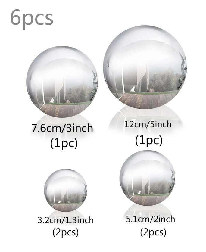Stainless Steel Multi-Purpose Decorations Spheres (6 pcs)