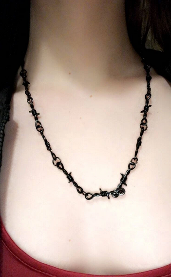 Barbed (Barb) Wire Goth / Punk Necklace