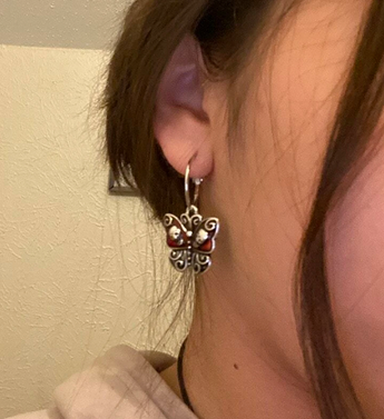 Skull and Butterfly Earrings