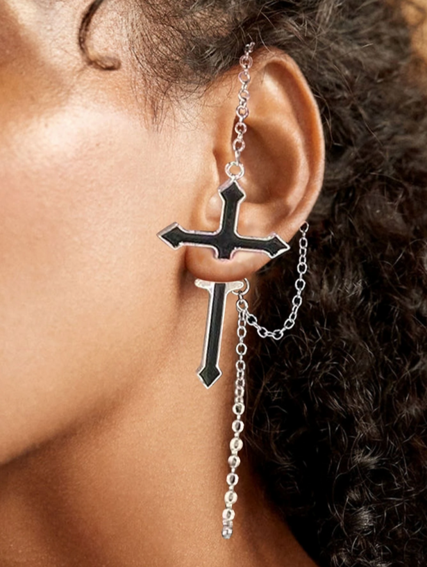 Goth Cross Earring (1ea.)