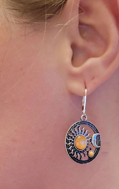 Sun and Moon Wicca Earrings