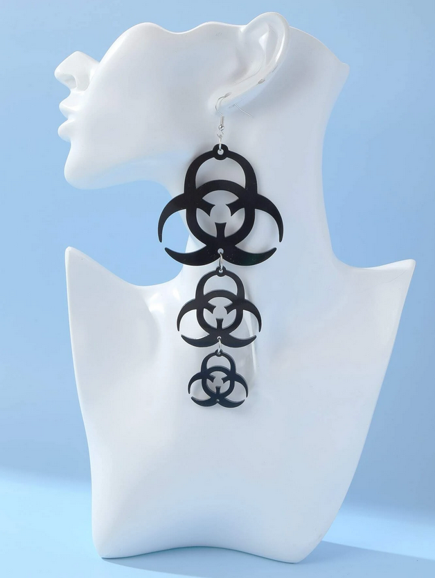 Radiation Hazard Statement Earrings
