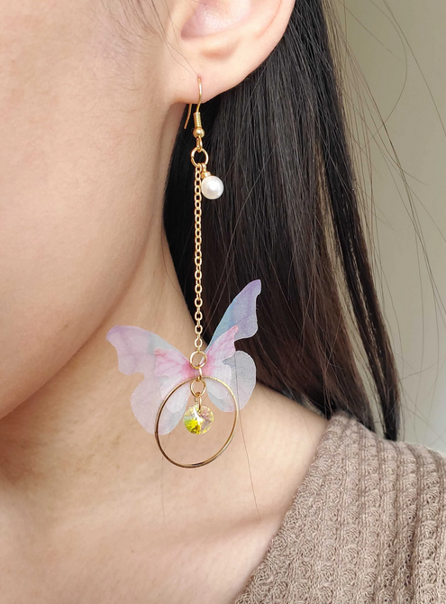 Fairy Butterfly Long Dangle Earring