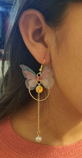 Fairy Butterfly Long Dangle Earring