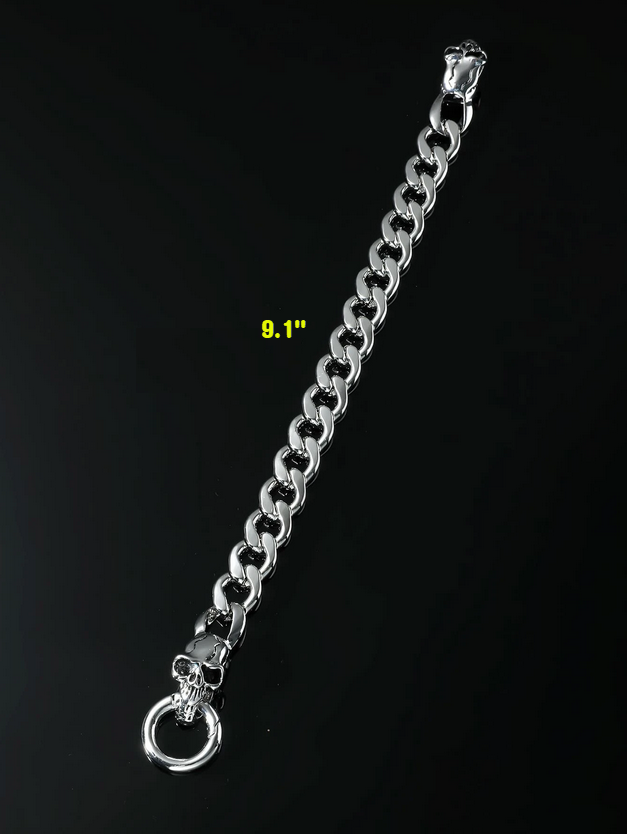 Double Skull Chain Bracelet