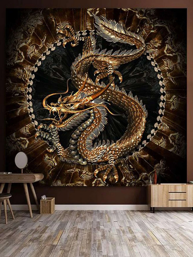 Chinese Dragon Wall Tapestry