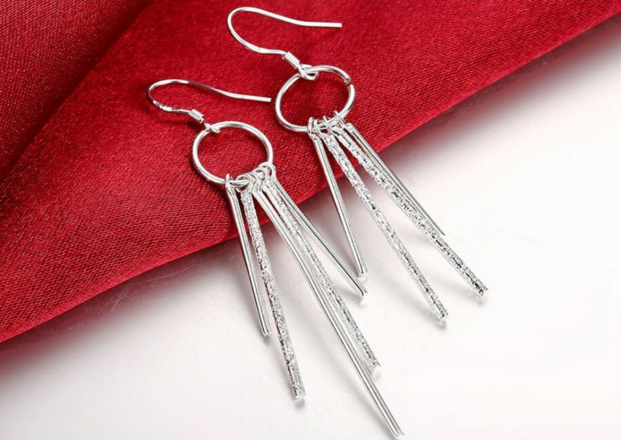 Tassel Sterling Silver Drop Earrings