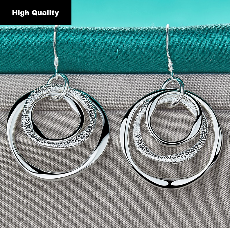 Three Ring Circus Earrings - Sterling Silver