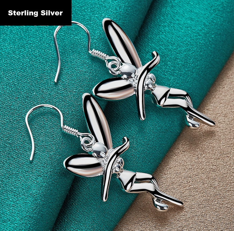 Dancing Fairies Earrings - Sterling Silver