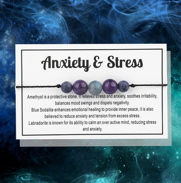 Anxiety, Calm or Protection Bracelet - Natural Stone
